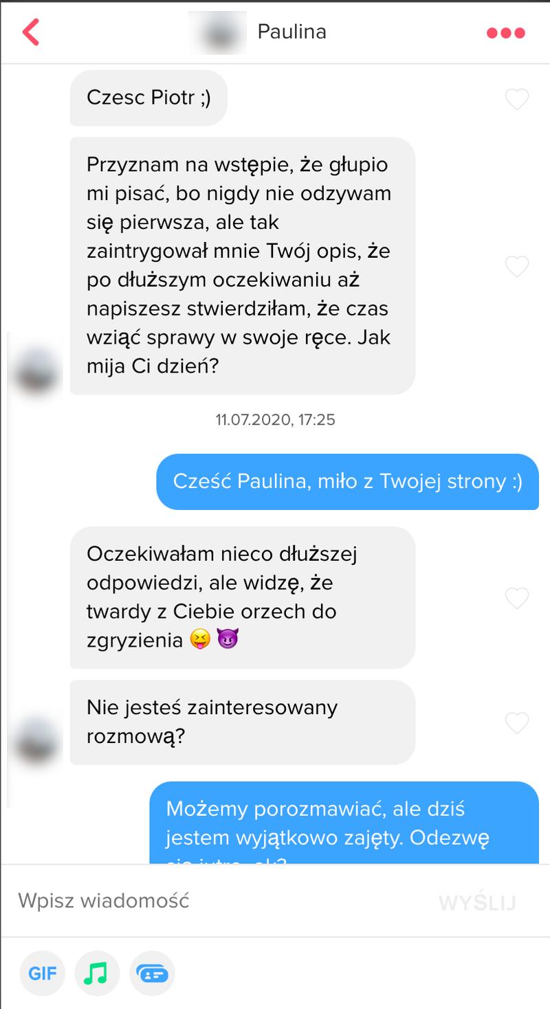 Pogłębianie rozmów Tinder
