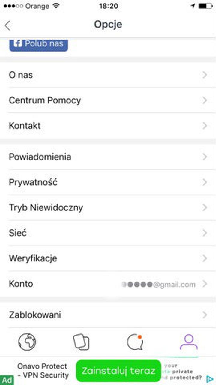 Błędy usuwania konta Badoo