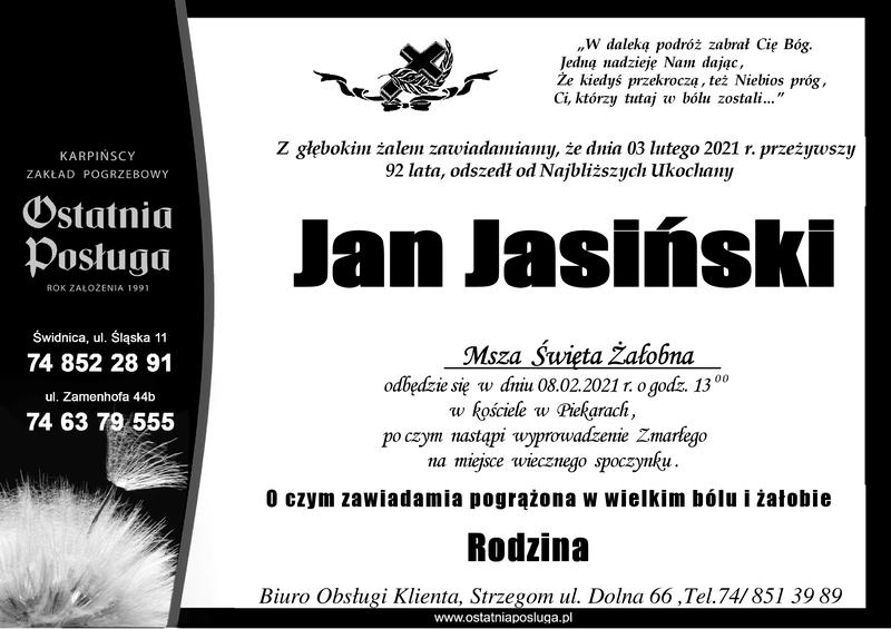 Jan Jasiński biografia
